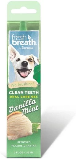 Tropiclean Fresh Breath Clean Teeth Oral Care Gel - Gebitsverzorging - Mint 59 Ml -Pet Care Verkoop 576x1200 1