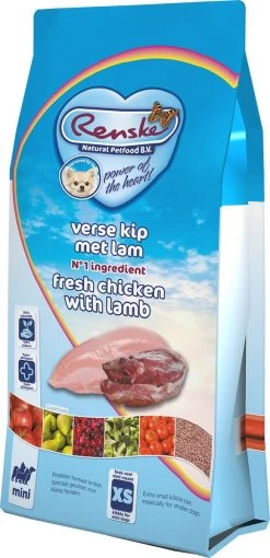 Renske Super Premium Mini Kip & Lam - Hondenvoer - 2 Kg -Pet Care Verkoop 581x1200 1