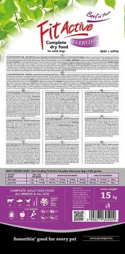 Fit Active Everyday Premium – Hondenvoer Voor Volwassen Honden Van Middelgrote Tot Grote Rassen - Premium Hondenbrokken Op Basis Van Kip/rund Smaak - 15kg -Pet Care Verkoop 589x1200 1