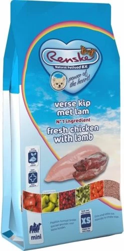 Renske Super Premium Mini Kip & Lam - Hondenvoer - 2 Kg -Pet Care Verkoop 596x1200