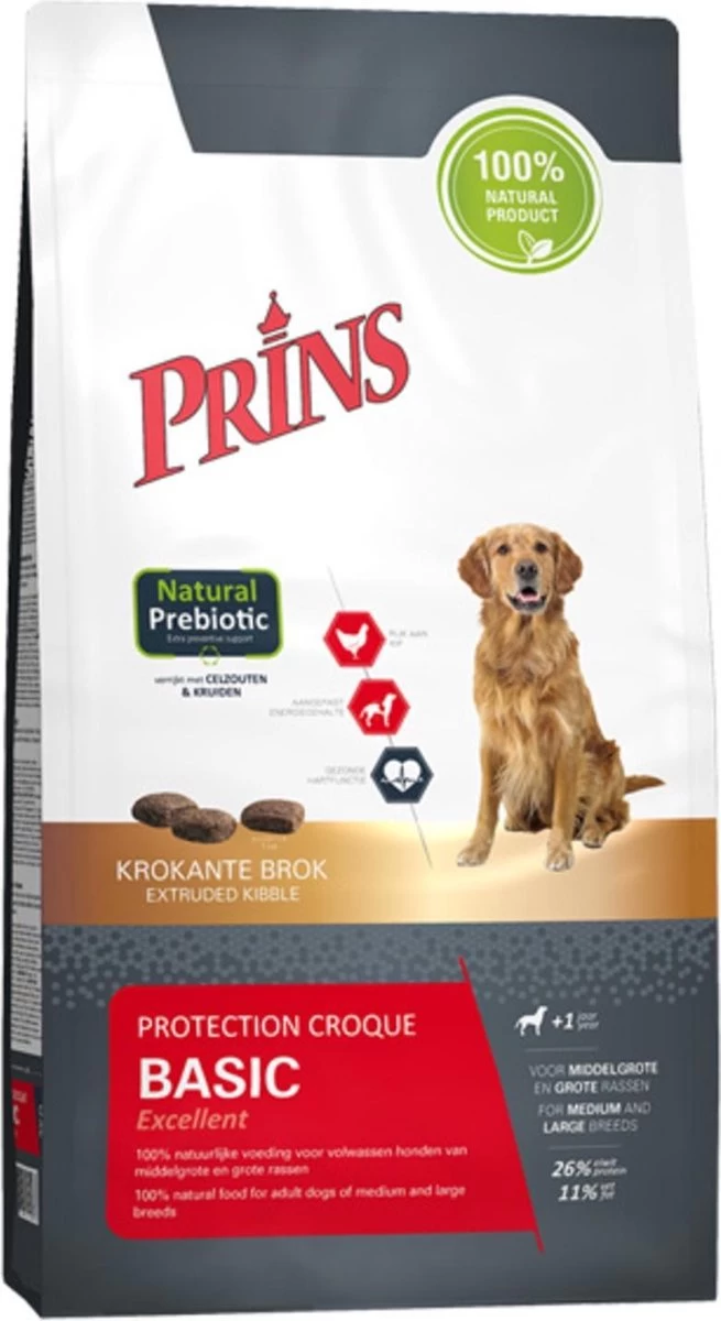 Prins Protection Croque Basic Excellent - Hondenvoer - 10 Kg 1 Prins Protection Croque Basic Excellent - Hondenvoer - 10 Kg
