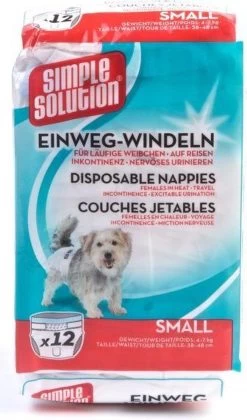 Simple Solution Wegwerp Honden Luier - SMALL 12 ST 38-48 CM -Pet Care Verkoop 706x1200 1