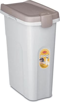 Stefanplast Voerton 25 Liter Wit / Bruin Voor Circa 10 Kg. Hondenvoer -Pet Care Verkoop 714x1200