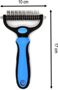 Merkloos 2 Zijdige Ondervacht Hondenkam - Hondenborstel Kortharig/Langharig - Kattenkam - Klittenkam Kat/Hond - Kattenborstel - 10 Cm. -Pet Care Verkoop 775x1200