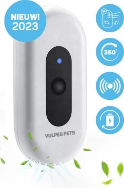 Vulpes Pets® Kattenbak Geurverdrijver PRO - Ozon En Negatieve Ionen Functie - Infraroodsensor - Oplaadbaar - Geurverwijderaar - Air Eliminator - Wit
