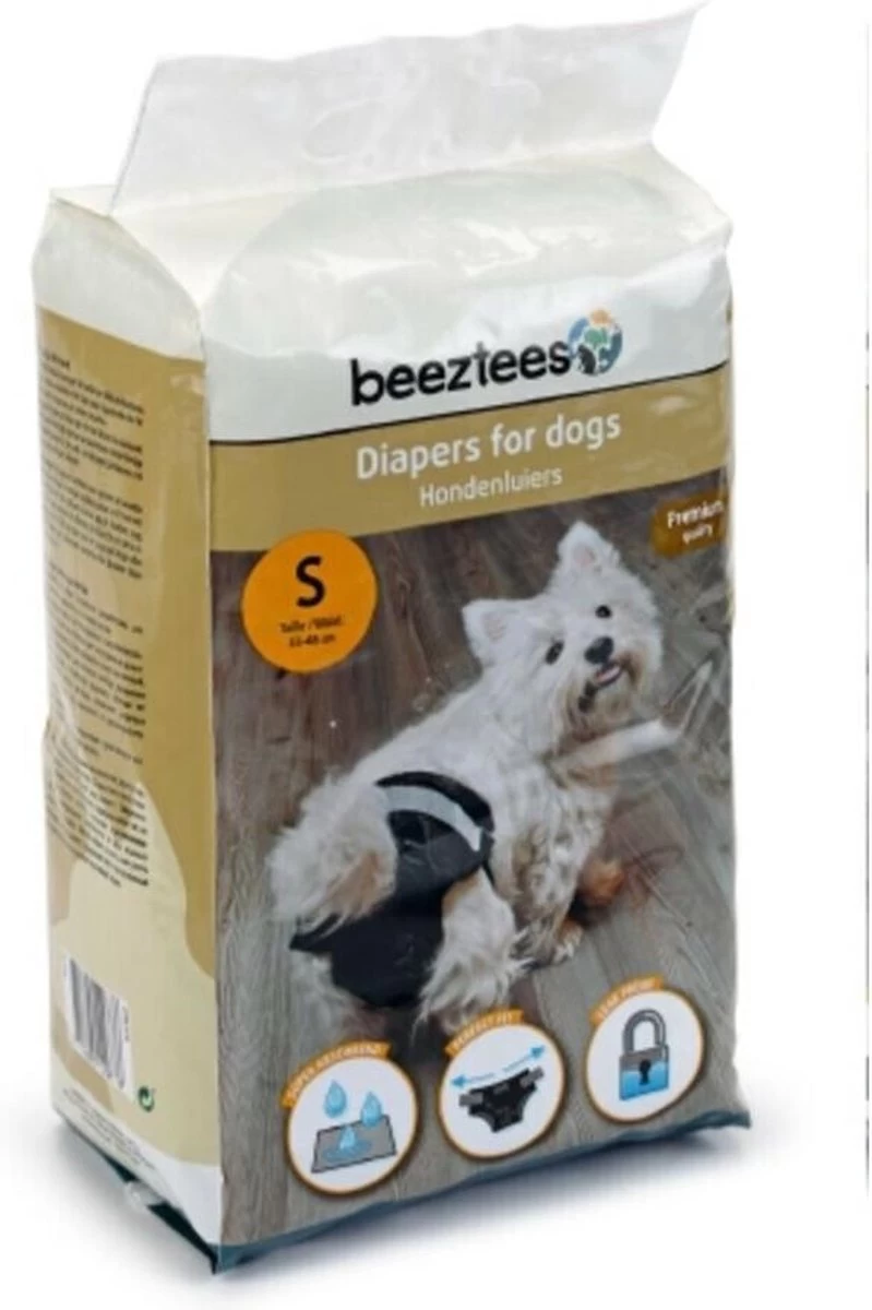 Beeztees - Hondenluier - Zwart - S - 20ST 1 Beeztees - Hondenluier - Zwart - S - 20ST