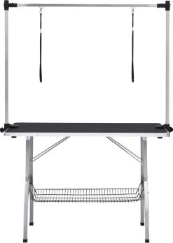 VIDAXL Hondentrimtafel Verstelbaar Met 2 Lussen En Opbergschap -Pet Care Verkoop 852x1200 1