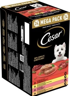 Cesar Classic Mix Paté Hondenvoer Maaltijdkuipjes 24 X 150 G -Pet Care Verkoop 871x1200