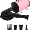 Forgoods Professionele Hondenfohn - Waterblazer Voor Honden - Hondenfohn Met 4 Opzetstukken - 2800W Verstelbaar Vermogen - Roze