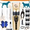 AVE Pets® Complete Hondentondeuse Set - Draadloos Tondeuse - Scheerapparaat Voor Je Hond Of Kat - Huisdier Trimmer - Professionele Dierentondeuse - Dieren Verzorging
