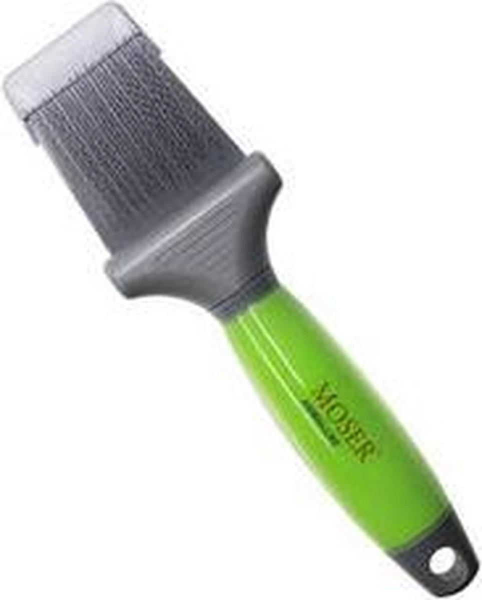 Moser Premium Slicker Borstel - Hondenvachtborstel - Groen Grijs 7 Moser Premium Slicker Borstel - Hondenvachtborstel - Groen Grijs - Afbeelding 7