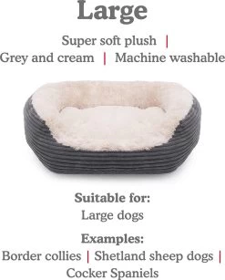 Rosewood Hondenmand Ovaal Jumbo Cord Pluche Grijs / Creme 81.5 CM 11 Rosewood Hondenmand Ovaal Jumbo Cord Pluche Grijs / Creme 81.5 CM -Pet Care Verkoop 964x1200 3