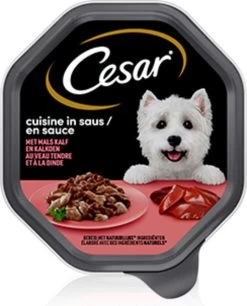 Cesar Cuisine Honden Natvoer - Kalf & Kalkoen In Saus - 14 X 150 Gr -Pet Care Verkoop 969x1200